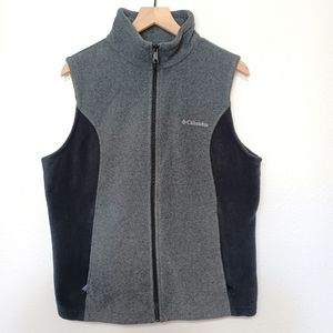 Columbia Women's Large Two-toned Gray fleece vest